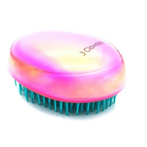 3 Claveles cepillo antienredo fucsia sin mango 8,5 cm