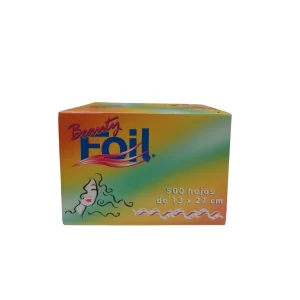 BEAUTY FOIL PAPEL ALUMINIO PRE CORTADO PARA COLORACION ( 500 HOJAS DE 13 X 27 CMS)