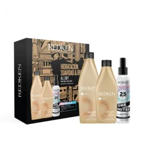REDKEN 5TH AV. KIT ALL SOFT (HIDRATACION SUAVIDAD Y BRILLO) PARA CABELLO SECO