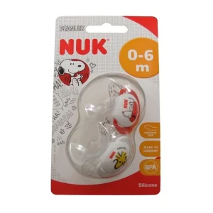 Chupete Nuk Silicona 0-6M Snoopy 2 Unidades