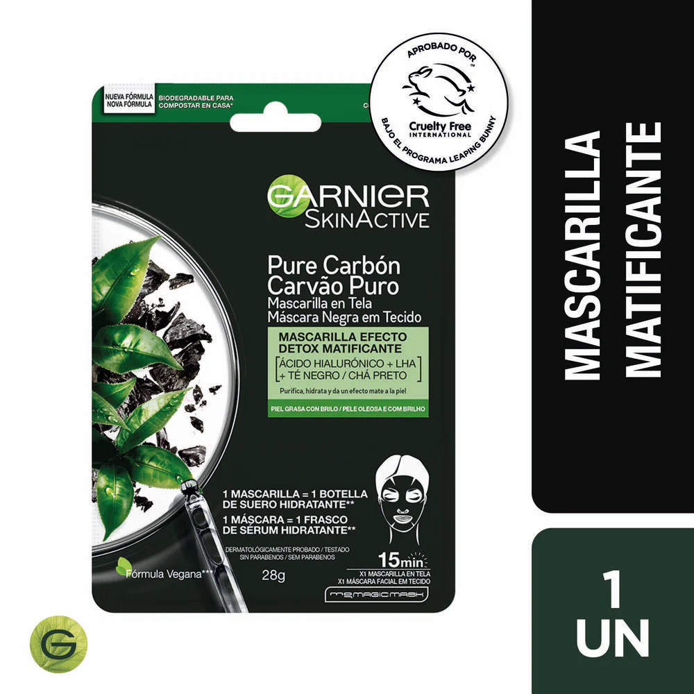 GAR SKIN NATURALS FACE S.ACT MASK CHARC C5933699