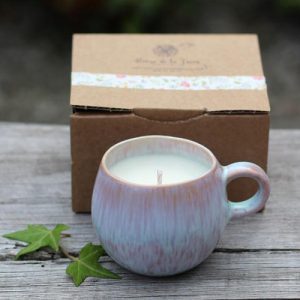 Vela en tacita de cerámica