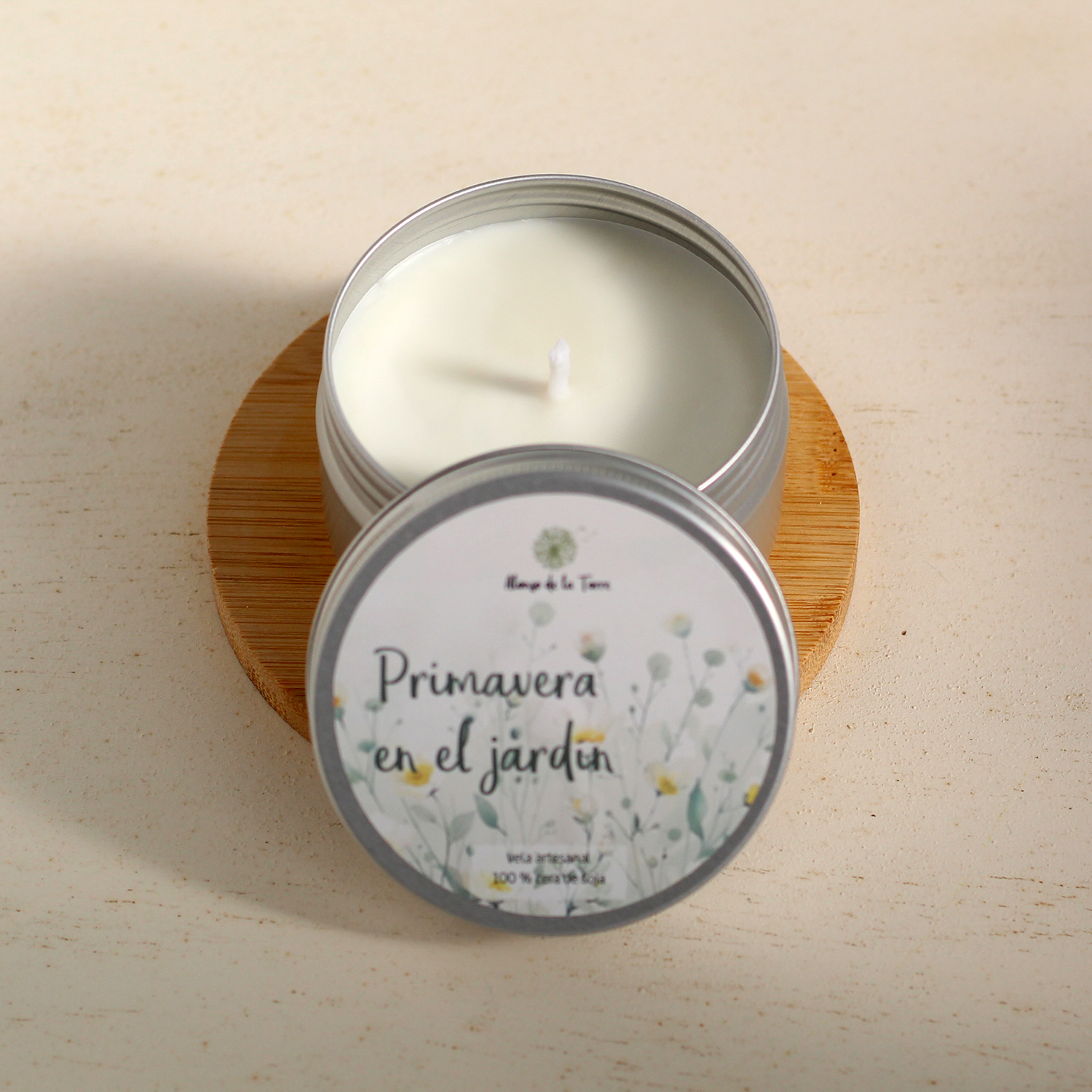 Caja con vela y jabón furoshiki - Imagen 4